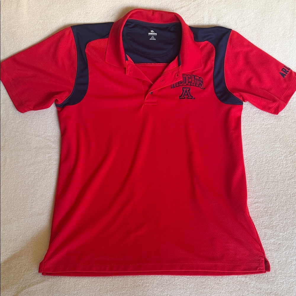 University‎ of Arizona Red Polo with Navy Accents size Large